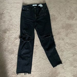 Abercrombie ankle straight ultra high rise